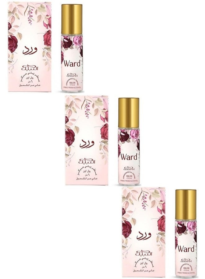 Nabeel Ward 6 ML Roll-On Oil Perfume Long-Lasting Floral Attar with Luxurious Rose Essence - Image 1